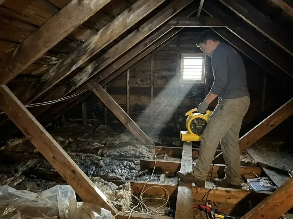 attic-water-damage-drying-proc-007 — frequently asked questions, Emergency Water Extraction & 24/7 Flood Response in Steger,…